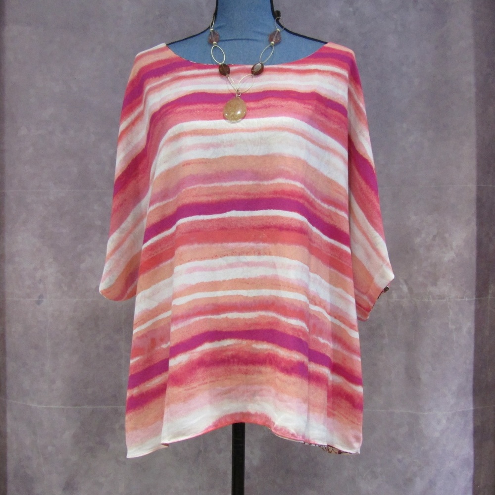 ⚜HP⚜Chico's Reversible Playful Elephants XL - Picture 5 of 8